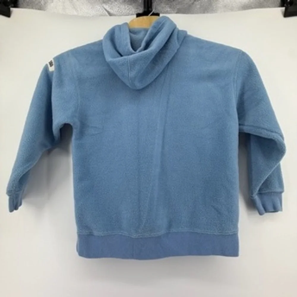 Gap Kids Blue Fleece Arch Logo Pullover Hoodie‎ XL EST 1969 Patch